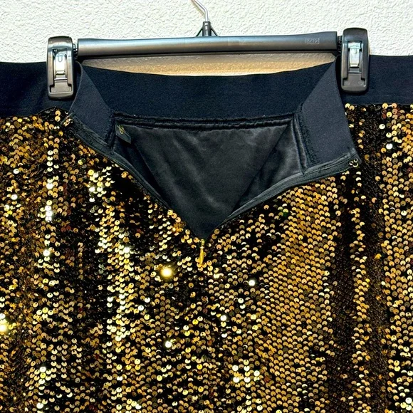 NWT Thalia Sodi Gold Sequins‎ Skirt XL - Picture 3 of 8